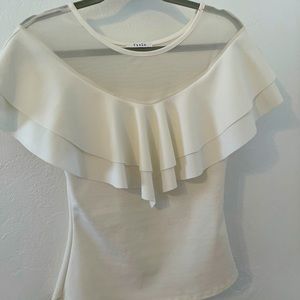 White fancy dress shirt and it's really sexy bitch on super cute never worn